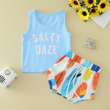

kpoplk Summer Outfits For Toddler Boys Baby Girls Summer Shorts Set Romper Bodysuit Ruffle Shorts Headband 3Pcs Clothes Set(Light Blue)