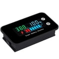 thumbnail image 4 of IPX7 Waterproof Battery Monitor with Bracket 7-100V,12v 24v 36v 48v 60v 72v Battery Meter Digital Battery Capacity Remaining Capacity Percentage Tester with Buzzer Alarm and Temperature, 4 of 5