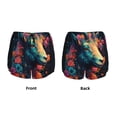 thumbnail image 3 of Daiia Colorful Flower Goat Pattern Women's 2 in 1 Running Shorts - Lightweight Athletic Workout Gym Yoga Shorts Liner with Phone Pockets-X-Large, 3 of 7