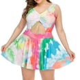 thumbnail image 1 of Modesto Trajes de Baño para Mujeres Impreso de Gran Tamaño con Ombligo Expuesto, Traje de Baño Retro de Poliéster para Piscina, Playa Y Vacaciones de Verano, 1 of 4
