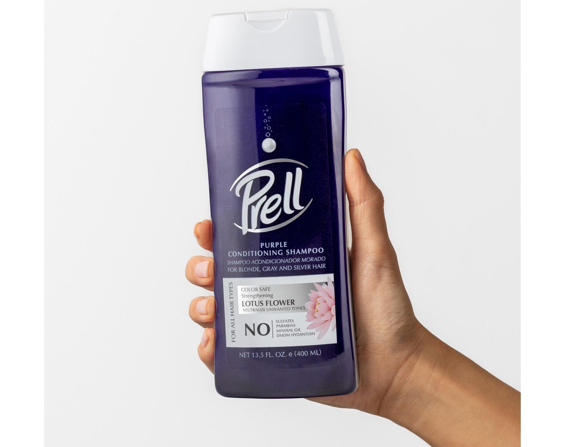 Prell Lotus Flower Color Safe Strengthening Purple Conditioning Shampoo for All Hair Types, 13.5 fl.oz - 2 Pack
