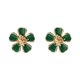 thumbnail image 1 of Pendientes de moda con forma de flor, pendientes de aleación, joyería para mujer y niña (verde), 1 of 3