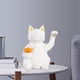 thumbnail image 5 of Escultura de decoración de gato de la , de Animal abstracto, estatua de resina de superficie geométrica, para decoración de blanco Soledad Figura gato de la suerte, 5 of 10
