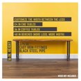 thumbnail image 3 of Pipe Décor Entryway Bench Kit, U Shape Design, Authentic Industrial Pipe and Fittings, 3/4-in Pipe, 16-in H x 9.75-in W, for Mudroom or Front Hall, 2-Pk, 3 of 9
