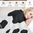 thumbnail image 3 of WERPE Cow Print Blanket Soft Warm Plush Cow Blankets and Throws Lightweight Throw Blankets with Cow Print Couch Bedroom Living Room Camping Travel Blanket Perfect Cow Gift Kids Adults White, 3 of 6