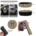 thumbnail image 5 of Qpednta 15Pcs Duck Camo Bow Car Seat Covers Full Set Universal, Steering Wheel Cover, Seat Belt Pads, Trash Can, Cup Coasters, Vent Pouch, View Mirror Cover, Keychain, Easy to Install, 5 of 7