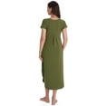 thumbnail image 7 of Richie House Nightgowns Nightdress Women V Neck Print Short Slit Sleepwear S-XXL RHW2895, 7 of 7