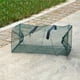 thumbnail image 5 of Naiovety Red de pesca de camarones de cangrejo de malla de nailon reforzada plegable con marco de cremallera, herramientas de aparejos fundidos Pescar, 5 of 5