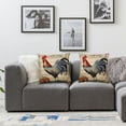 thumbnail image 3 of PIKWEEK  Retro Rooster Farmhouse Animal Home Decor Pillowcase Rustic Poultry Chicken Throw Pillow Case Decorative Cushion Cover 2pc, 3 of 6