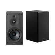 Sony SS-CSEM2 Dolby Atmos Enabled Upfiring Height Speakers, Pair (2025) Bundle with Center Channel Speaker, Bookshelf Speakers (Pair), 100ft Speaker Wire Cable, 5-Pair Banana plugs and HDMI Cable