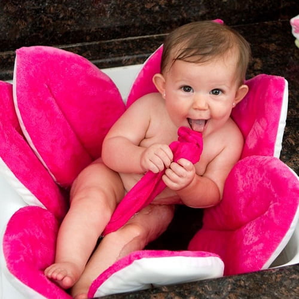 Blooming Bath Newborn Infant 7 Petal Flower Baby Bath Seat for Sink Hot Pink Walmart