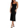thumbnail image 5 of ClodeEU Women's Spaghetti Strap Sleeveless Midi Dress,Casual A-Line Slip Dress Black,Women's Plus L, 5 of 7