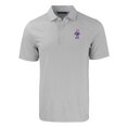 thumbnail image 2 of Men's Cutter & Buck  Gray/White Kansas State Wildcats Forge Eco Double Stripe Stretch Recycled Tri-Blend Polo, 2 of 3