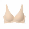 thumbnail image 5 of Floral Wireless Bra for Women Deep V Comfort Wirefree T-Shirt Bra Full Coverage Support Seamless Wavy Womens Jelly Bras Everyday Bralettes, 5 of 5