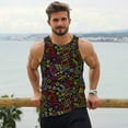 thumbnail image 6 of Gukieu Casino Icons Print Men's Quick Dry Fitness Vest, Round Neck Sleeveless Fitness Bodybuilding Top-Medium, 6 of 7