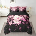 thumbnail image 2 of Erosebridal Rabbit Bedding Sets Twin Size, Pink Cherry Blossoms Comforter Sets with Sheets, Floral Bedroom Decor, Reversible, 2 of 5
