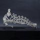 thumbnail image 4 of Swan Love Heart Bridal Crown Crystal Wedding Tiara Hair Party Headdress Elegant Hair Accessory (Silver), 4 of 4