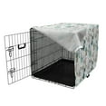 thumbnail image 3 of Cartoon Dog Crate Cover, Smiling Dinosaurs with Palm and Cactus, Easy to Use Pet Kennel Cover Small Dogs Puppies Kittens, 7 Sizes, White Seafoam Dimgray, by Ambesonne, 3 of 6