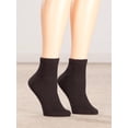 thumbnail image 3 of Silver StepsTM Quarter Cut Diabetic Socks, 3 Pair, Black, Large, 3 of 6