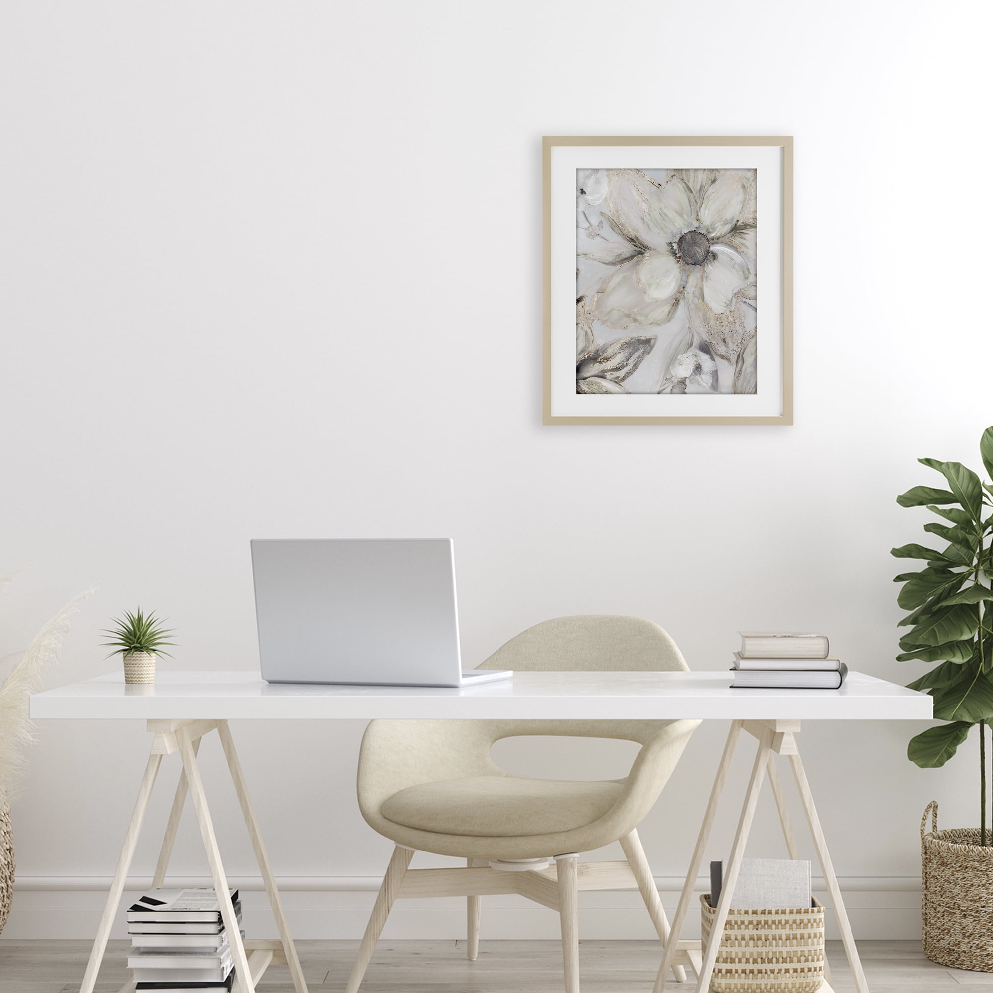 Stupell Industries Sandstone Tone Blooms Birch Framed Print Under Glass, design by Carol Robinson