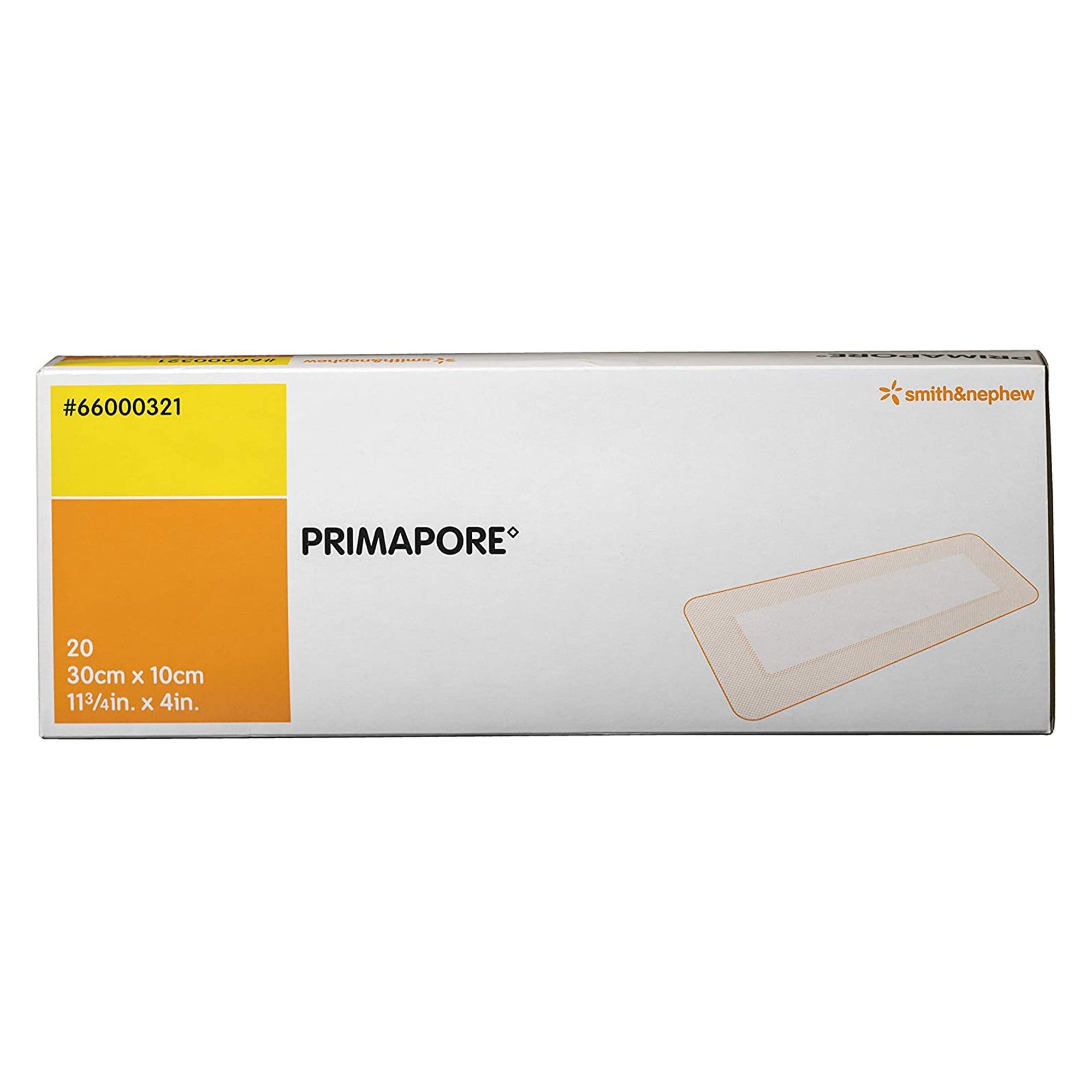 Smith & Nephew Primapore White Polyester Nonwoven Island Dressing Sterile 4 X 11-3/4 Inch 200 per Case