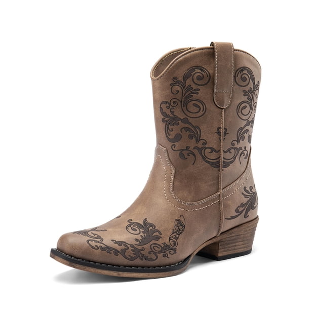 Botas Cortas Vaqueras DREAM PAIRS Western Marrón Talle 7.5