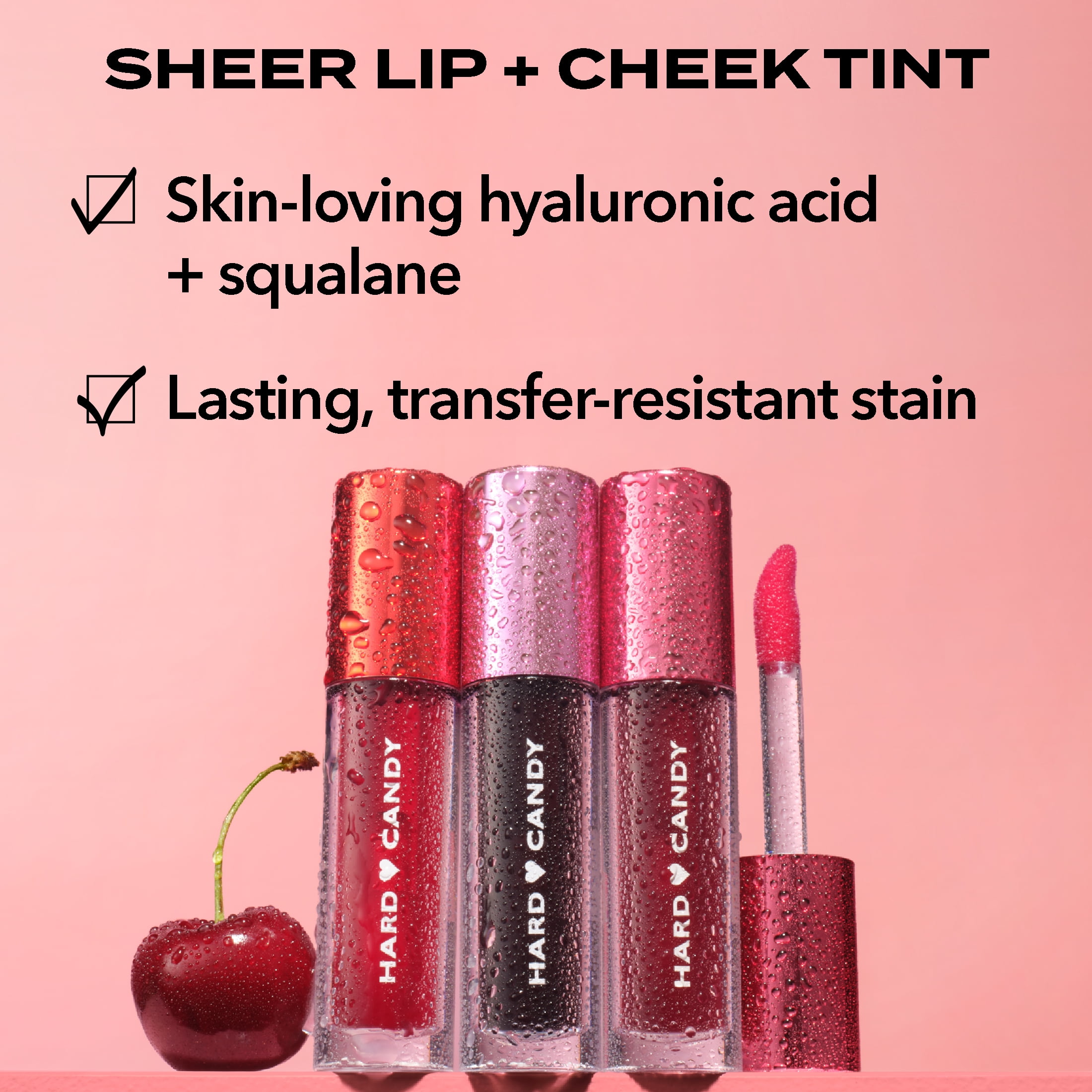 Hard Candy Pop Tint Lip & Cheek Stain, Sheer Buildable Water Tint, Coconut Colada 5286