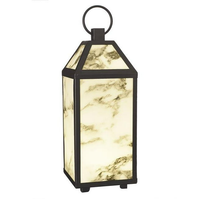 Paradise Lighting 8015509 LED Plastic Flameless Lantern, Black & White