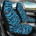 thumbnail image 3 of ZIATUBLE Blue Zebra Print Car Seat Covers Full Set Stretchy High Bucket Seat Protector 2 Packs Auto Bucket Seat Cover for Most Cars SUV Sedan Stylish Covers Front Seats Only Car Accessories, 3 of 7