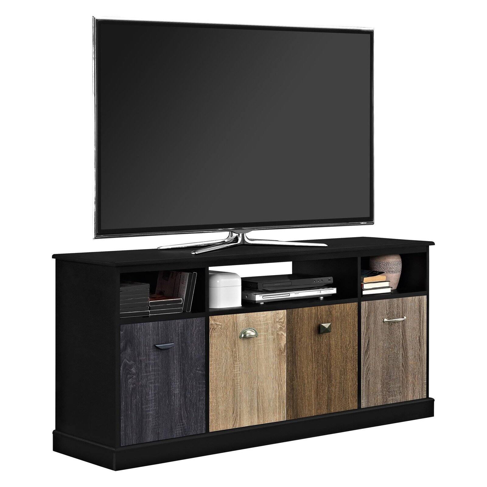Ameriwood Home Mercer 60" TV Console with Multicolored Door Fronts, Multiple Colors - Black - image 5 of 5