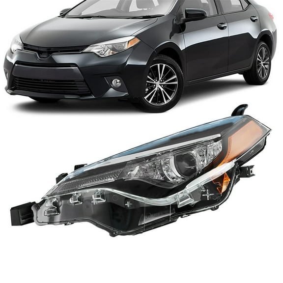 Headlights Assembly Replacement for 2017-2019 Toyota Corolla L / LE / LE ECO Headlamps Front lights LED Headlights Driver Side