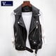 thumbnail image 2 of Chaqueta de otoño para mujer Outwear con cremallera Chaqueta de cuero PU Sin mangas Casual, 2 of 5