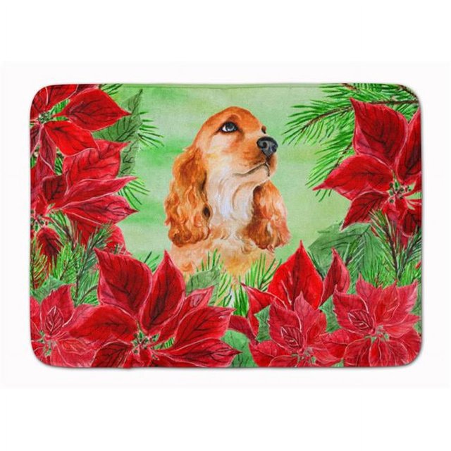 Carolines Treasures CK1354RUG Cocker Spaniel Tapis en Mousse à Mémoire de Forme Lavable en Machine Poinsettas