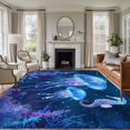 thumbnail image 2 of Summer Marine Life Large Area Rugs 8x10 ft Mystic Ocean Coral Watercolor Jellyfish Seahorse Washable Rug Non Slip Indoor Carpet Absorbent Floor Mat for Living Room Bedroom Dining Room, 2 of 9