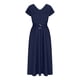 thumbnail image 5 of Puntoco Vestido De Manga Corta Con Cuello En V, Vestido De Tiras Con Cuello En V De Manga Corta De Primavera Y Verano Para Mujer De Moda Azul Marino M, 5 of 6