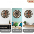 thumbnail image 4 of 2D Flat 1pc 10Inch Rustic Wooden Wall Clock with Silent Movement - Farmhouse Style, Perfect for Living Room, Bedroom, Kitchen Office Decor, 4 of 7