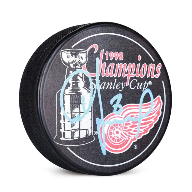 Igor Larionov Signé Detroit Rouge Wings 1998 Stanley Cup Champions Rondelle