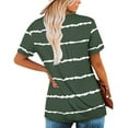 thumbnail image 6 of Palato Women's Plus Size Tops,Women's Summer Tunic Round Neck Printed T-Shirts Casual Short Sleeve Blouse Pleated Tops With Ruffle Hem, 6 of 8
