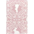 thumbnail image 4 of Serafina Home Easter Bunny Vinyl Tablecloth, Colorful Spring's Decorative Patchwork Bunnies - Flannel Backed Vinyl Tablecloth (52" x 90" Inch, Pink), 4 of 5