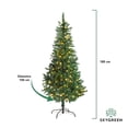thumbnail image 4 of Árbol de Navidad Pino Artificial 1.80M Frondoso Con 250 Luces LED Verde Soporte de Metal Skygreen verde, 4 of 4