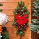 thumbnail image 4 of Wmhnj Corona navideña con lazo rojo y piñas para decorar escaleras, puertas y paredes en estas fiestas., 4 of 5