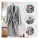 thumbnail image 3 of Bata de Baño Suave, Absorbente y de Secado Rápido, Unisex Real Textil (Gris, Unitalla), 3 of 6