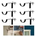 thumbnail image 2 of 6 Packs Single Curtain Rod Brackets, Heavy Duty Holders for Window Frame, No Drill Installation, 2 of 7