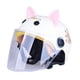 thumbnail image 2 of Casco de invierno para vehículo eléctrico, casco con orejas de gato, decoraciones ligeras para Blanco, 2 of 9