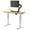 Bamboo / White, variant on Desky Dual Mini Bamboo Sit Stand Desk - Bamboo / 32" X 20" / Matte Black