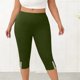 thumbnail image 2 of Pantalones de Yoga de Tamaño Adicional para las Mujeres 3x Color Sólido Bolsillo Capris Cintura Elástica, Transpirable Deporte Casual, 2 of 8