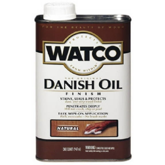 Watco Rust-Oleum A65741 Danish Oil Wood Finish, Quart, Natural