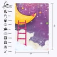 thumbnail image 2 of BSDHOME Polyester 5x7ft Childlike Cartoon Drawing Backdrop Moon Ship Photography Background Children Photo Shooting Props, 2 of 5