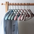 thumbnail image 4 of 10Pcs Metal Clothes Hanger with Plastic Coating Suit Non-Slip Drying Rack Hook, 4 of 20