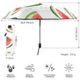 thumbnail image 3 of FORMRS Travel Umbrella Folding Auto Open Close Windproof Rain UV Protection, Red Watermelon, 3 of 8